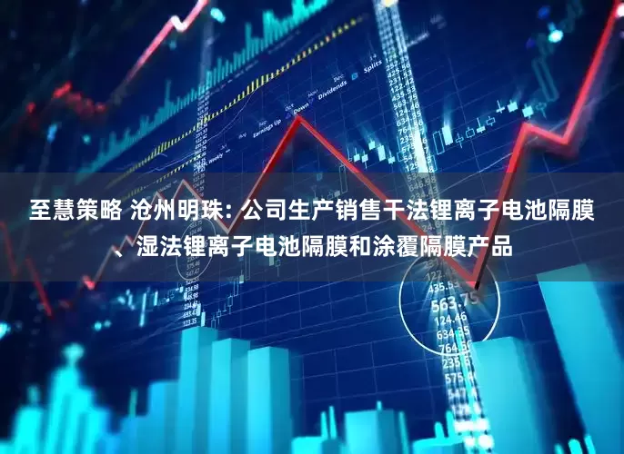 至慧策略 沧州明珠: 公司生产销售干法锂离子电池隔膜、湿法锂离子电池隔膜和涂覆隔膜产品