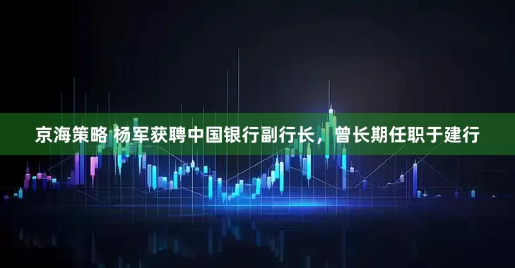 京海策略 杨军获聘中国银行副行长，曾长期任职于建行